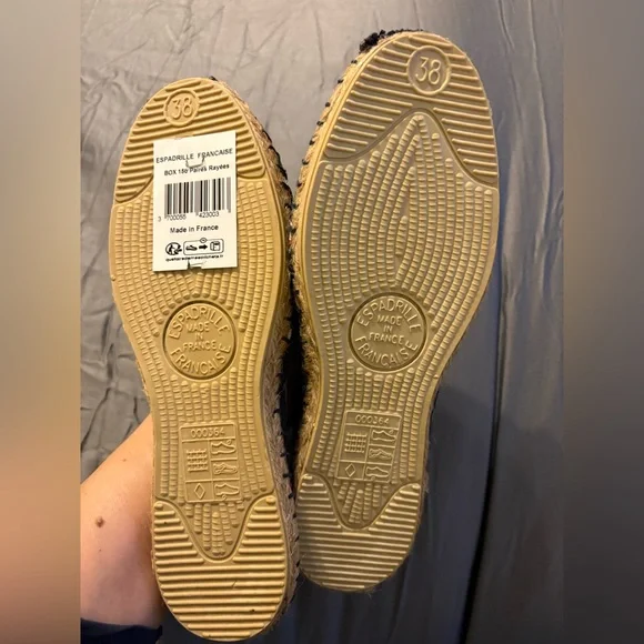 French espadrilles, canvas, size 38 EU/ 7.5 US, new - Picture 2 of 6